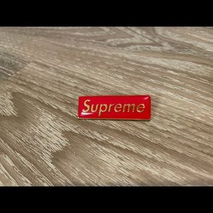 Supreme Red Box Logo Pin